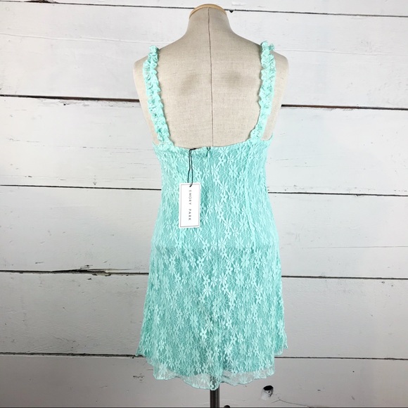 Mint Lace Mini Dress – Bustier Bodycon NWT - Picture 4 of 5